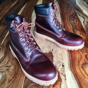 timberland 6 inch burgundy
